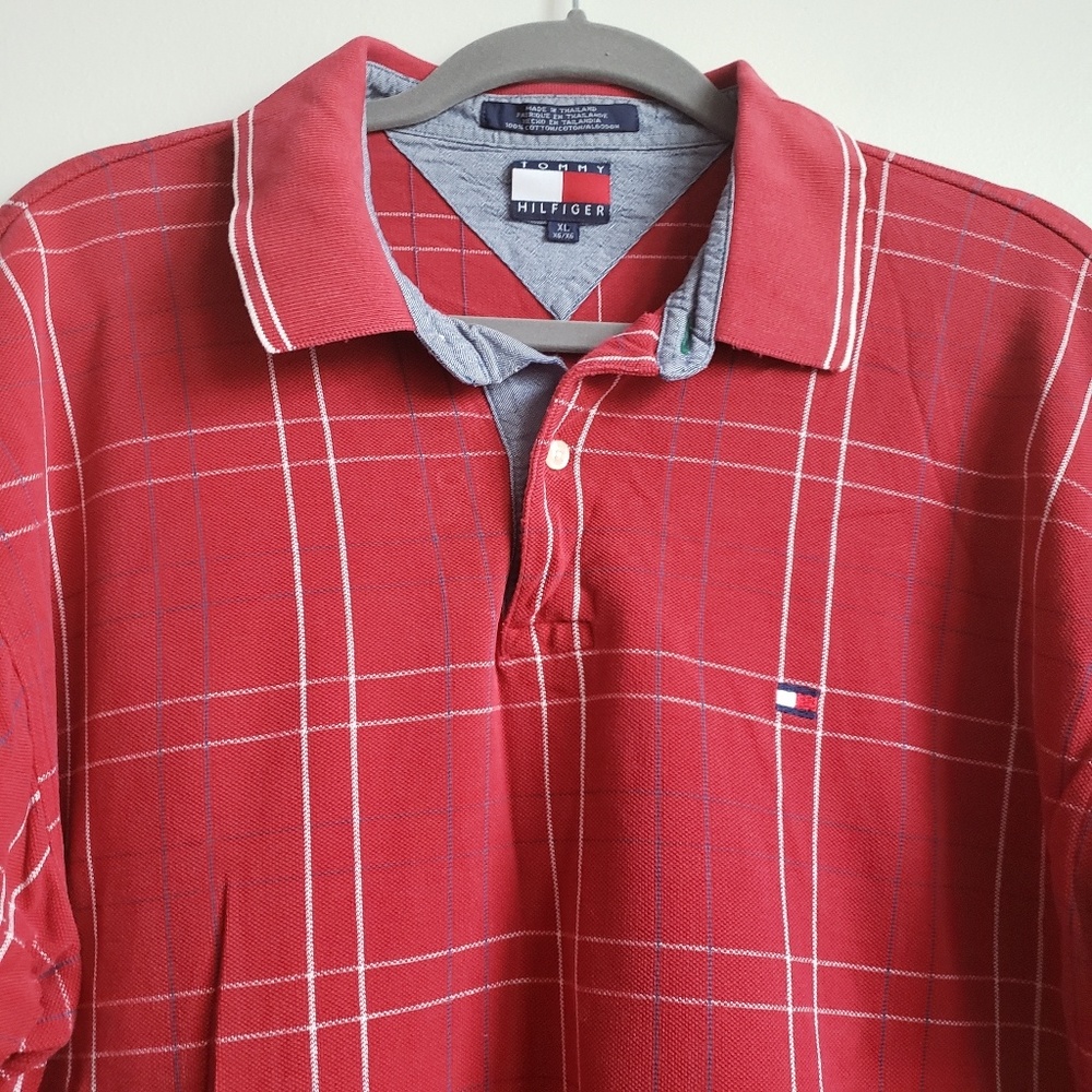 Tommy Hilfiger Vintage Windowpane Plaid Polo Shirt